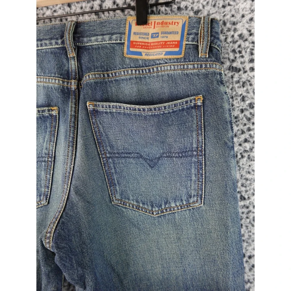 Diesel‎ Library 1995 09C04 W33 L32 Slimt Straight Fit Mens Jeans Blue Sand